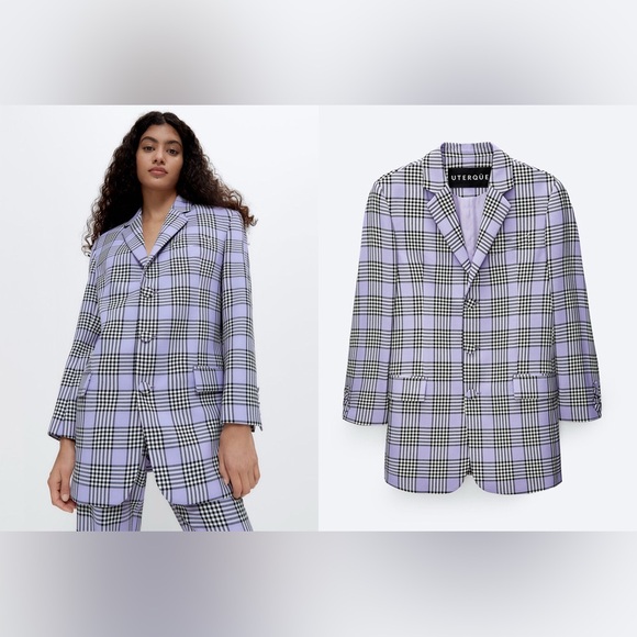 Uterque Pants - Uterque Check 2‎ Piece Suit Sz S NWOT